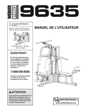 Weider Wedier Pro 9635 Canadian French Manual