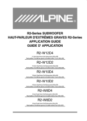 Alpine R2-W10D4 Owners Manual