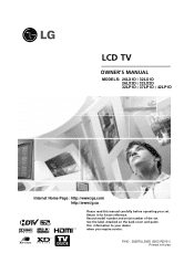 LG 32LX1D Owners Manual