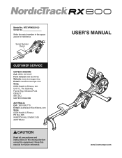 NordicTrack Rx 800 Instruction Manual