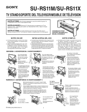Sony SU-RS11X TV Stand - Instructions