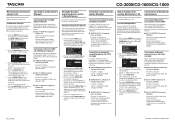 TASCAM CG-2000 Owners Manual Addendum V1.04