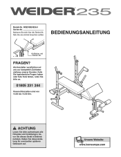 Weider 325 Bench German Manual