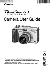 Canon 8120A001 PowerShot G3 Camera User Guide