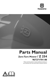 Husqvarna Z254 Parts Manual