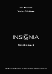Insignia NS-39D40SNA14 User Manual (Spanish)