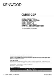 Kenwood CMOS-22P Operation Manual
