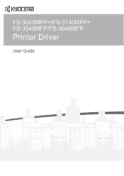 Kyocera FS-3540MFP FS-3040MFP+/3140MFP+/3540MFP/3640MFP Driver Operation Guide