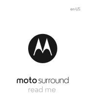 Motorola Moto Surround Moto Surround - Quick Start Guide EN ES PT