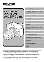 Olympus E-330 EVOLT E-330 Advanced Manual (English)