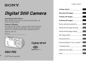 Sony DSC-P92 Operating Instructions  (primary manual)