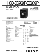 Sony HCD-EC709iP Service Manual