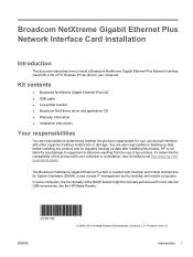 HP Z200 Broadcom NetXtreme Gigabit Ethernet Plus Network Interface Card installation
