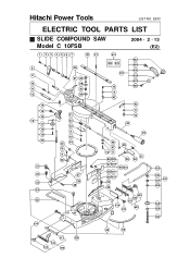 Hitachi C10FSB Parts List