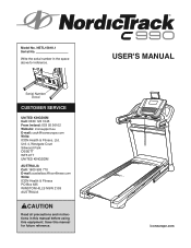 NordicTrack C 990 Instruction Manual