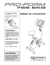 ProForm 455 Ekg Bike French Manual