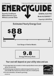 GE AJCQ09DCF Energy Guide
