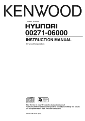 Kenwood 00271-06000 User Manual