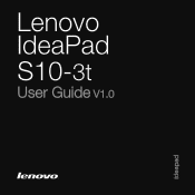 Lenovo S10-3t Laptop Lenovo IdeaPad S10-3t User Guide V1.0