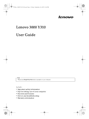 Lenovo Y310 Y310 User's Guide