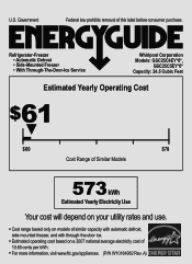 Whirlpool GSC25C4EYB Energy Guide