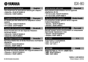 Yamaha ISX-80 ISX-80 Additional Information