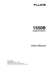 Fluke 1550B FE 1550B Users Manual