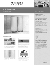 Frigidaire FGFU19F6QF Product Specifications Sheet