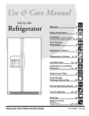 Frigidaire FRS3R5ESB Use and Care Manual