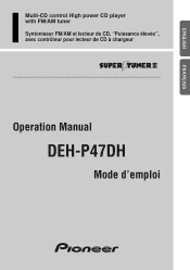 Pioneer DEH-P47DH Owner's Manual