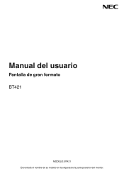 Sharp BT421 User Manual Spanish for the