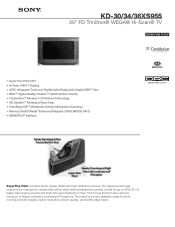 Sony KD-30XS955 Marketing Specifications