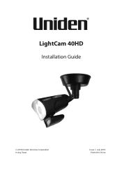 Uniden LIGHTCAM40HD English Owner Manual