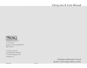 Viking DFWB300R Use and Care Manual