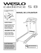 Weslo Cadence S 8 French Manual