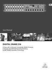 Behringer S16 Manual