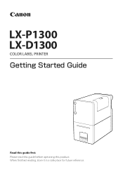 Canon LX-D1300 LX-P1300/LX-D1300 Getting Started Guide
