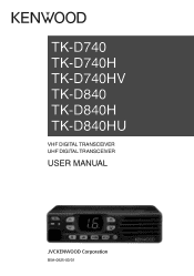 Kenwood TK-D840HU User Manual 1