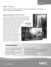 NEC P401 P401 : spec brochure