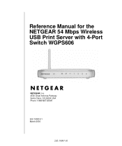 Netgear WGPS606 WGPS606 User Manual
