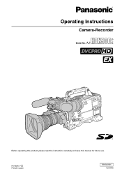 Panasonic AJ-HDX900 Dvcpro Hd Camera