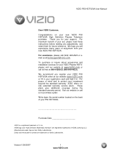 Vizio P50HDTV20A User Manual
