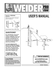 Weider Pro 136 English Manual