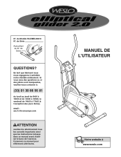 Weslo Elliptical Glider 2.0 French Manual