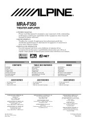 Alpine MRA-F350 User Manual