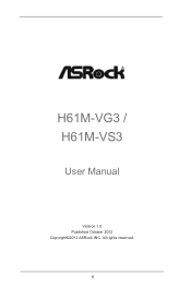 ASRock H61M-VG3 User Manual