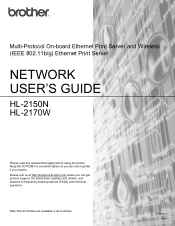 Brother International 2170W Network Users Manual - English