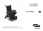 Invacare TDXSCV Owners Manual 2