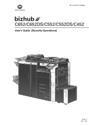 Konica Minolta bizhub C552DS bizhub C452/C552/C652/C552DS/C652DS Security Operations User Manual