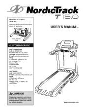 NordicTrack T15.0 Treadmill English Manual